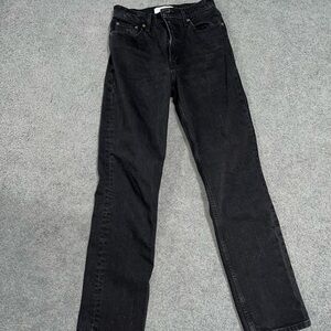 Abercrombie 90’s High Rise Straight Jean Black